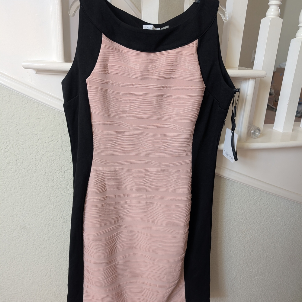 Elegant Black and Blush Pink Dress